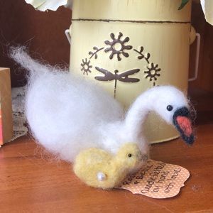 “Rosalind” and “Bellina” handmade needle Felted